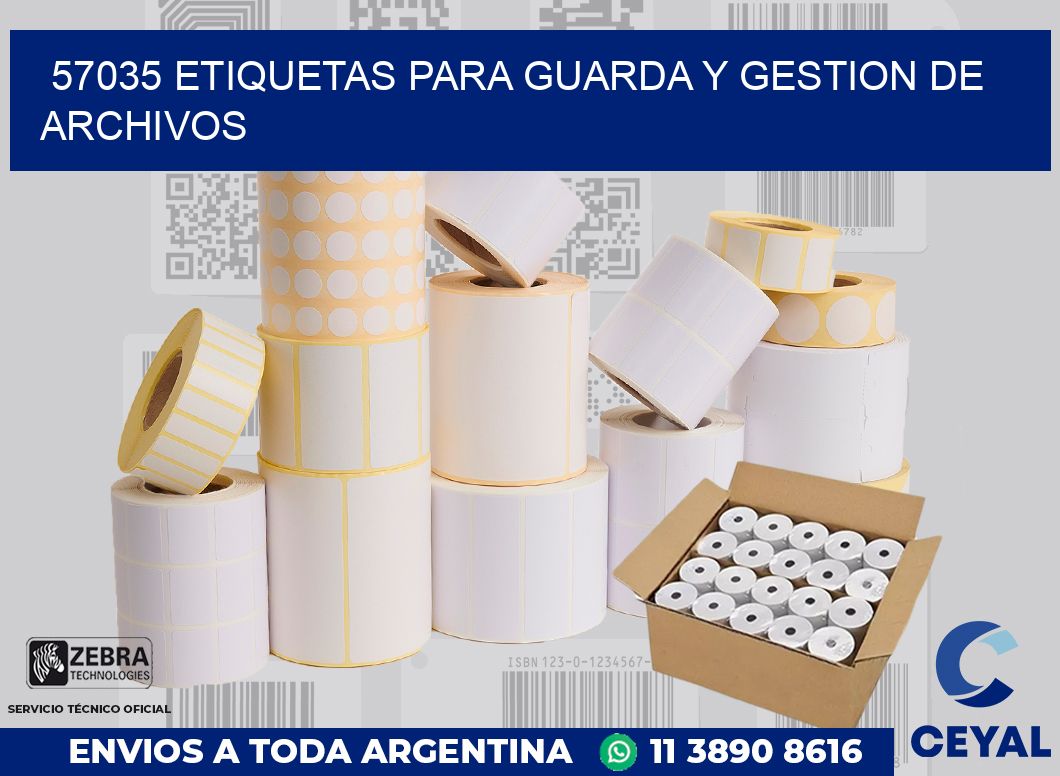 57035 ETIQUETAS PARA GUARDA Y GESTION DE ARCHIVOS