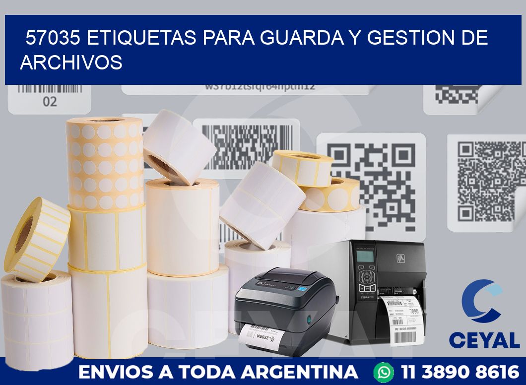 57035 ETIQUETAS PARA GUARDA Y GESTION DE ARCHIVOS