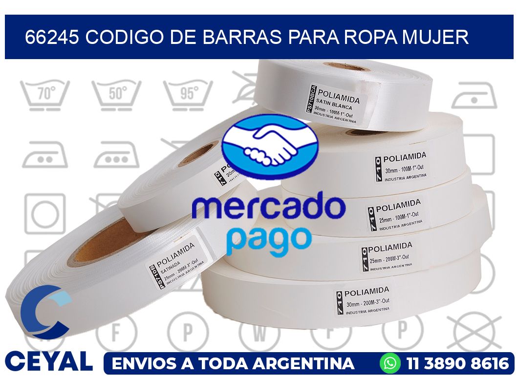 66245 CODIGO DE BARRAS PARA ROPA MUJER