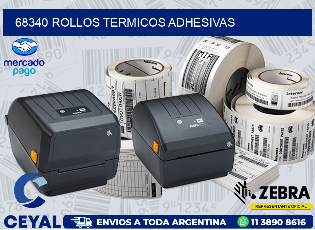 68340 ROLLOS TERMICOS ADHESIVAS