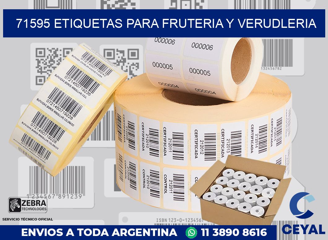 71595 ETIQUETAS PARA FRUTERIA Y VERUDLERIA