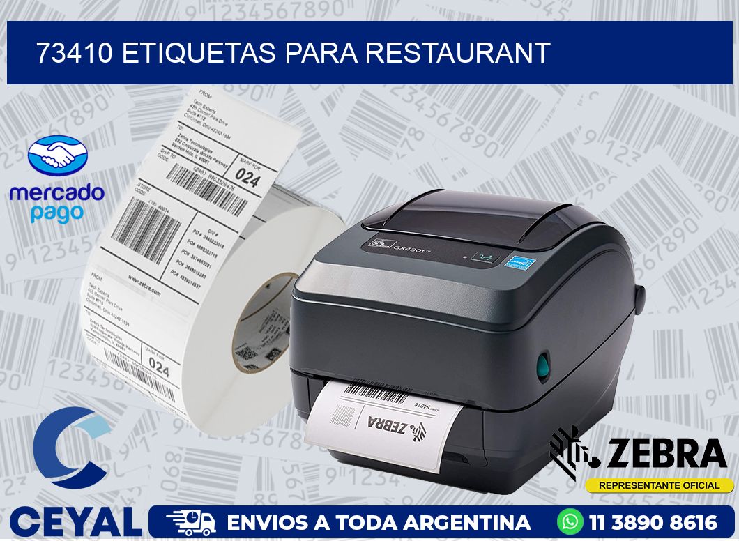 73410 ETIQUETAS PARA RESTAURANT