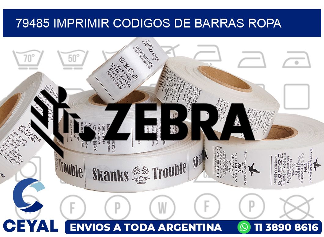 79485 IMPRIMIR CODIGOS DE BARRAS ROPA