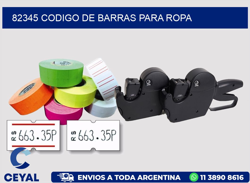 82345 CODIGO DE BARRAS PARA ROPA