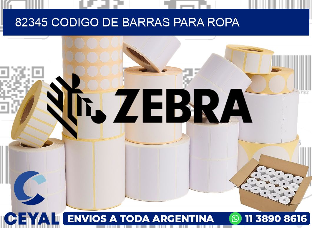 82345 CODIGO DE BARRAS PARA ROPA