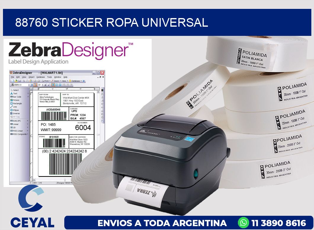 88760 STICKER ROPA UNIVERSAL