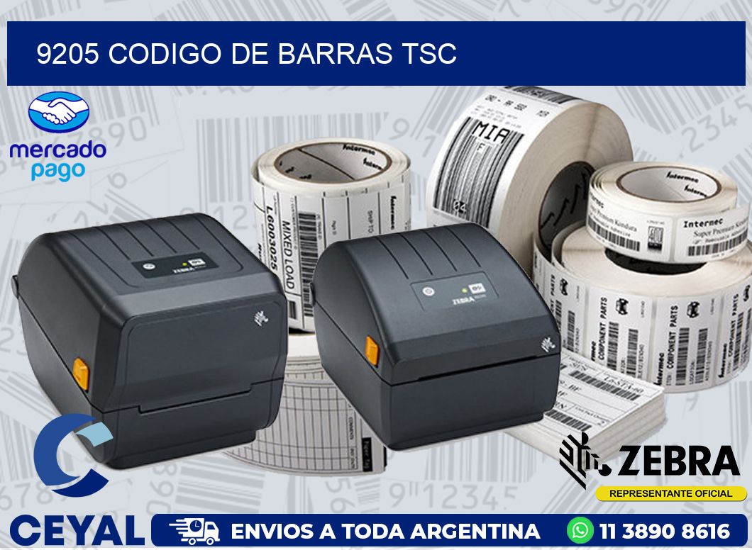 9205 CODIGO DE BARRAS TSC