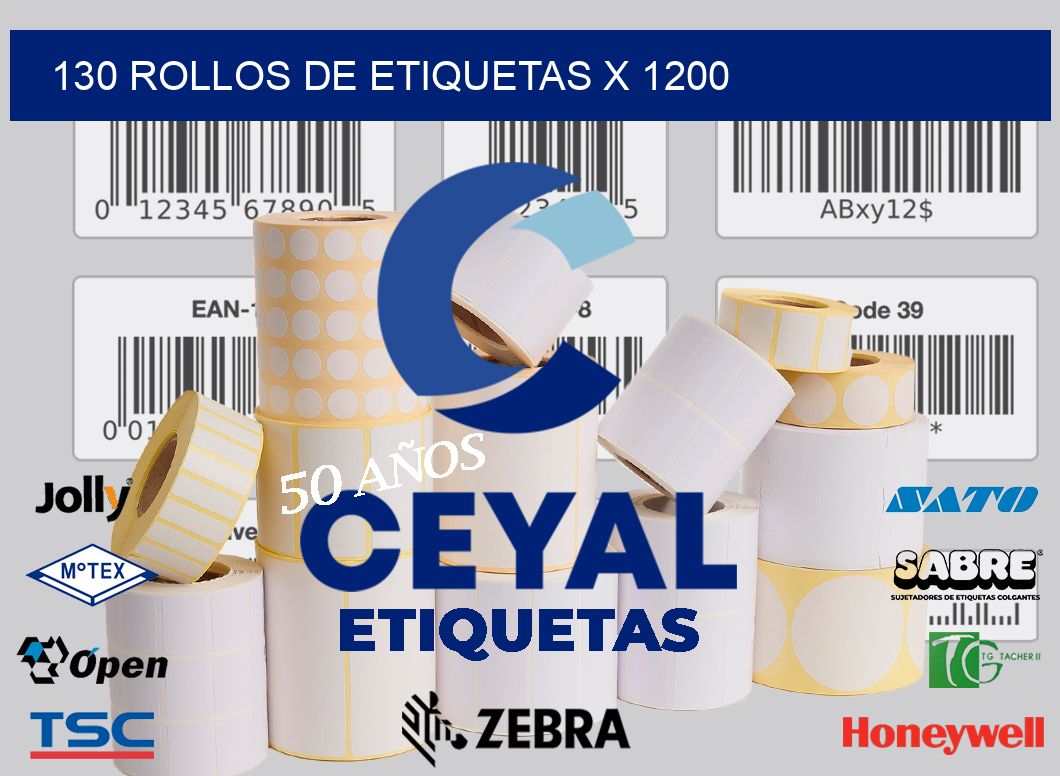 130 rollos de etiquetas x 1200