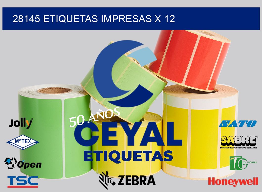 28145 Etiquetas impresas x 12