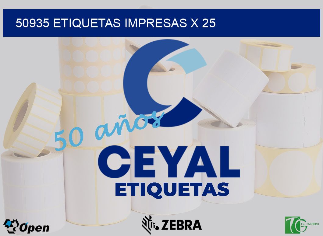 50935 Etiquetas impresas x 25