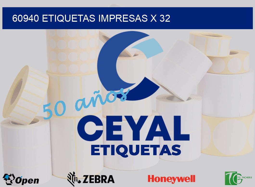 60940 Etiquetas impresas x 32