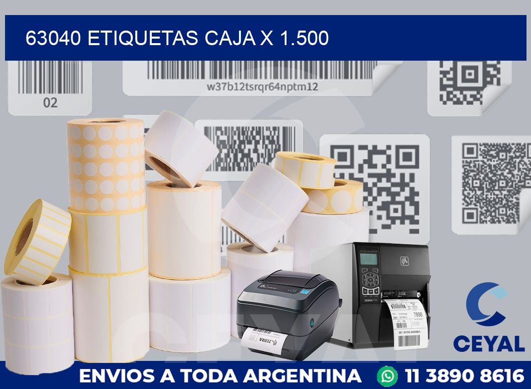 63040 etiquetas caja x 1.500