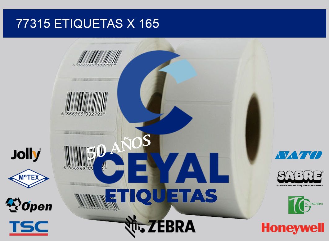 77315 Etiquetas x 165