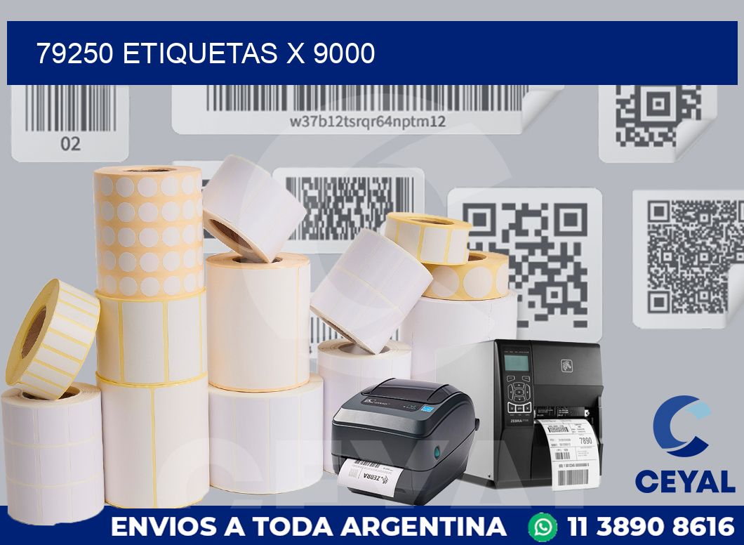 79250 Etiquetas x 9000