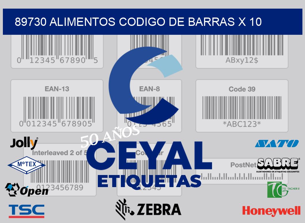 89730 alimentos codigo de barras x 10