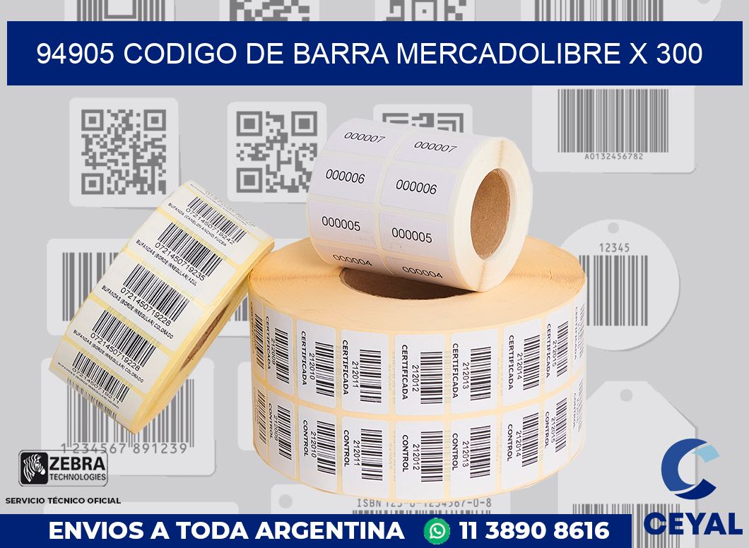 94905 codigo de barra mercadolibre x 300