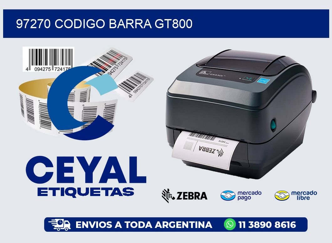 97270 CODIGO BARRA GT800