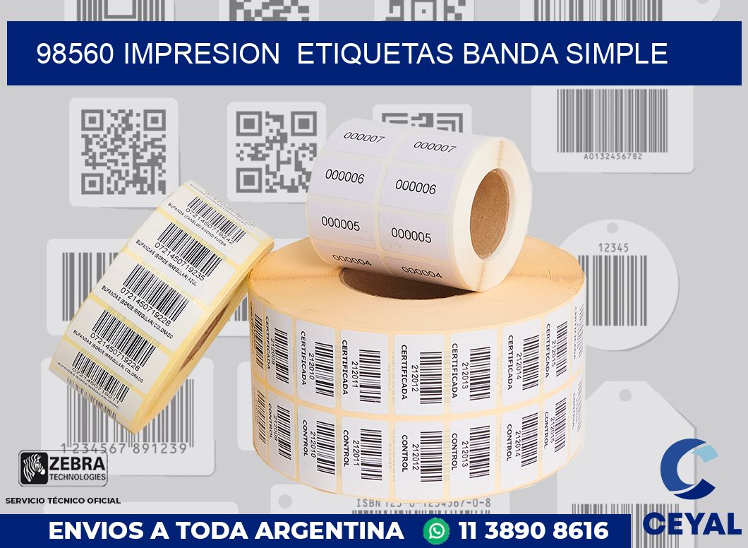 98560 impresion  etiquetas banda simple