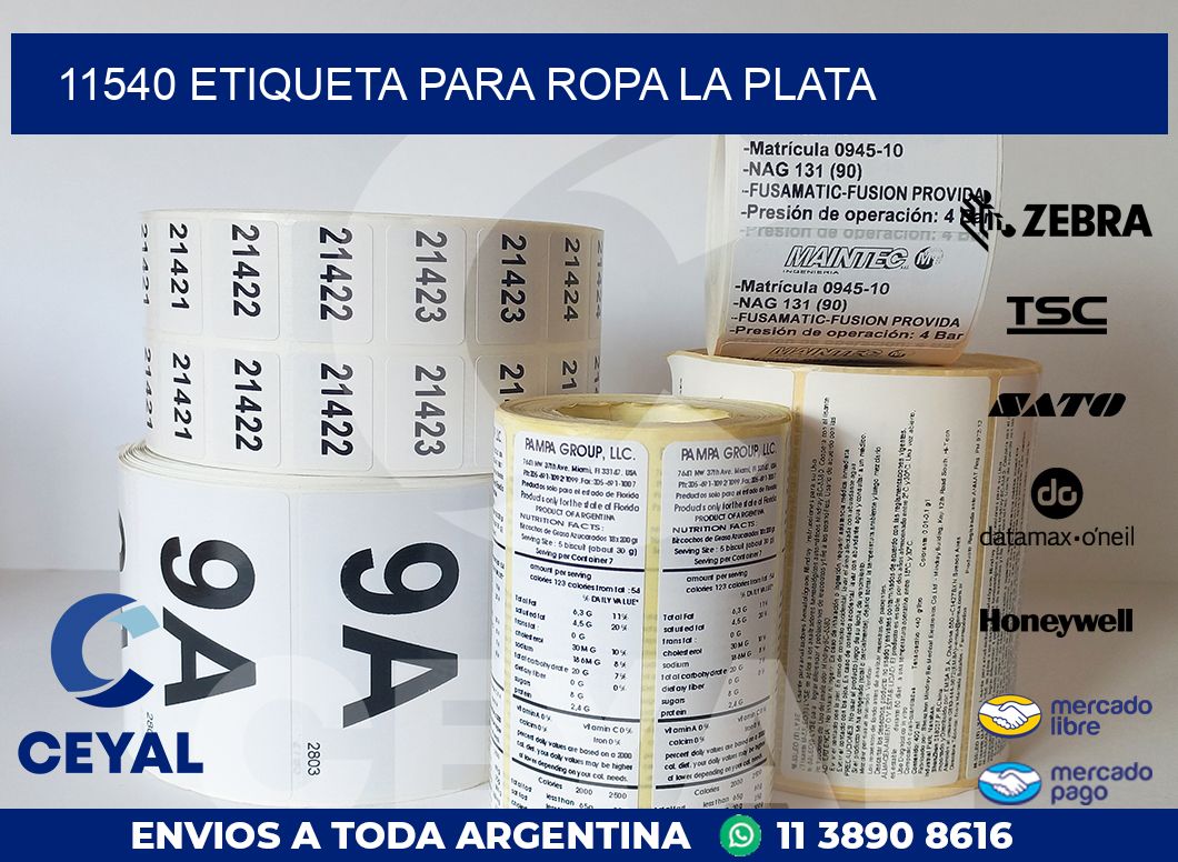 11540 ETIQUETA PARA ROPA LA PLATA