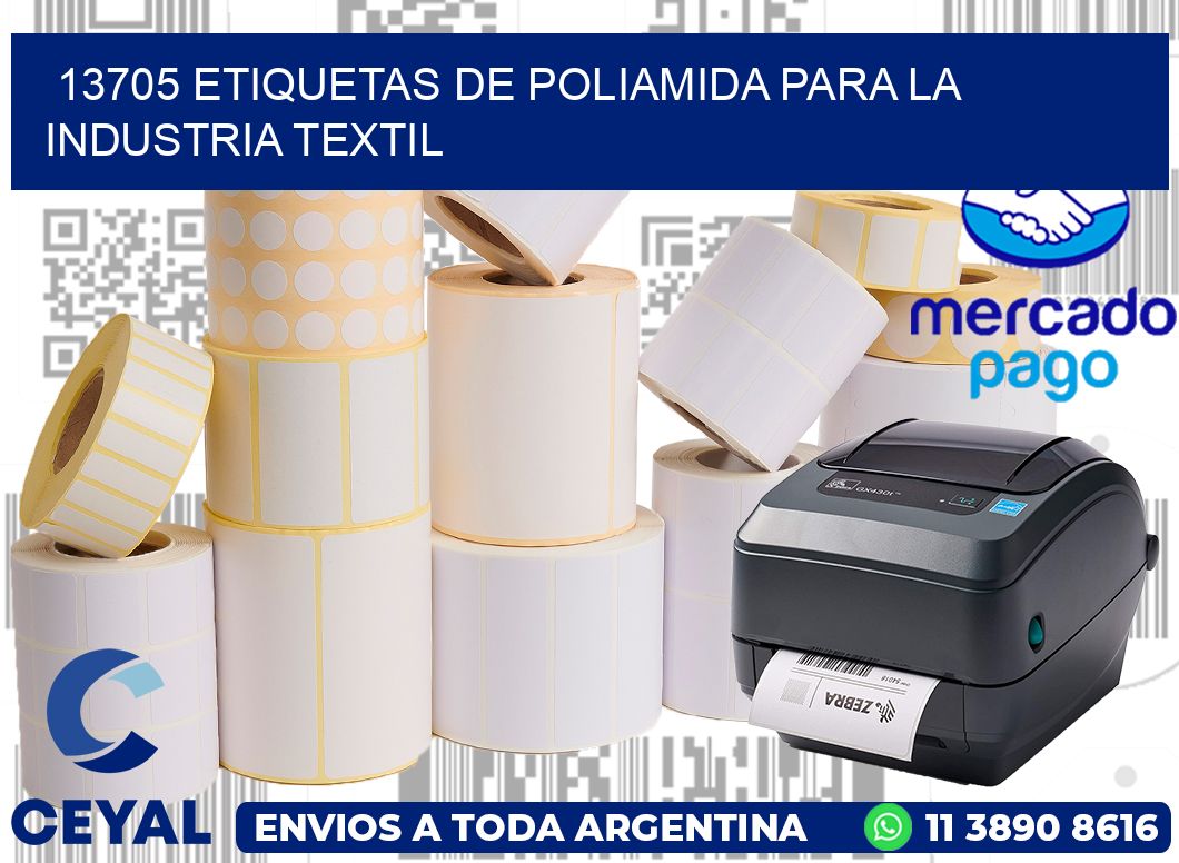 13705 ETIQUETAS DE POLIAMIDA PARA LA INDUSTRIA TEXTIL