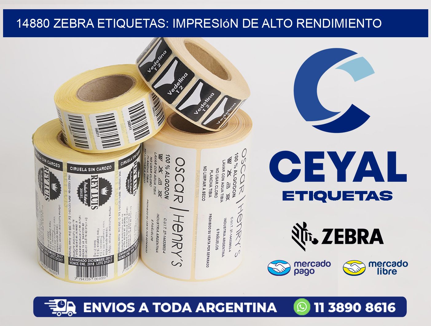 14880 Zebra Etiquetas: Impresión de Alto Rendimiento