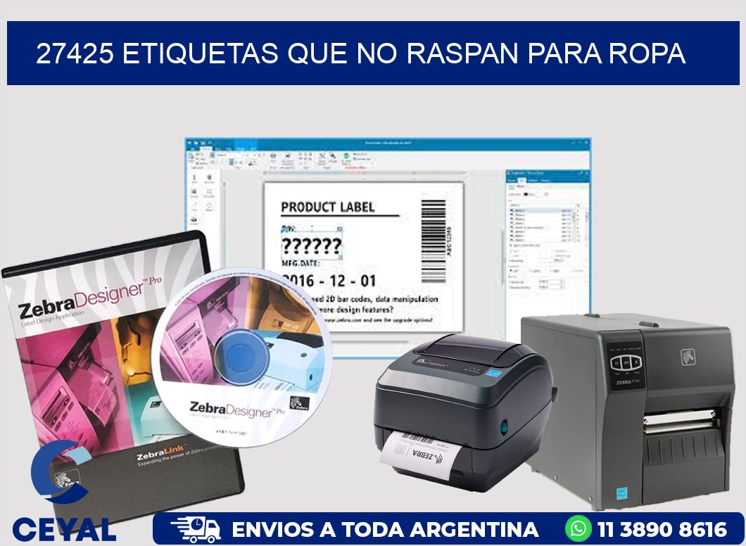 27425 ETIQUETAS QUE NO RASPAN PARA ROPA