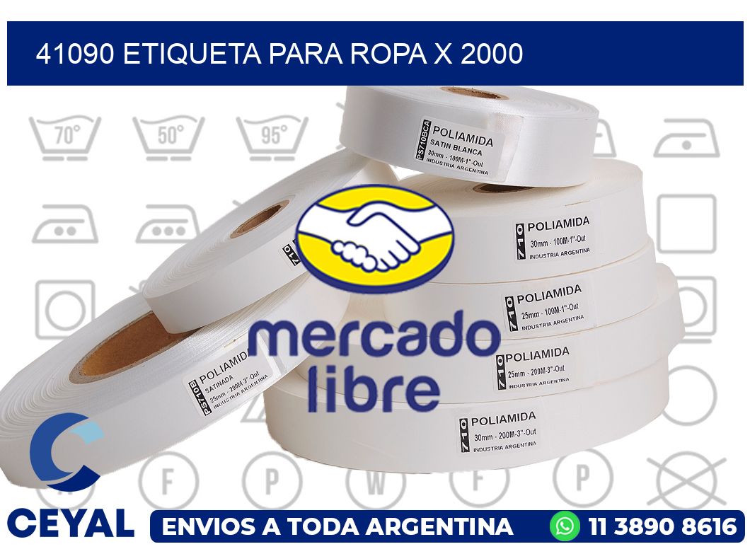 41090 ETIQUETA PARA ROPA X 2000