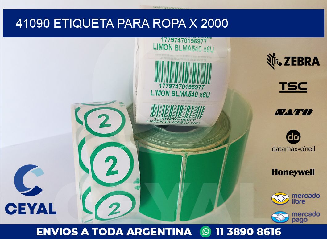 41090 ETIQUETA PARA ROPA X 2000