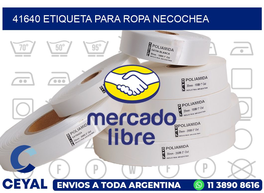 41640 ETIQUETA PARA ROPA NECOCHEA