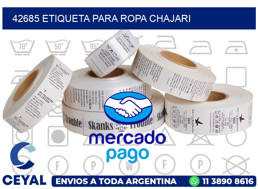 42685 ETIQUETA PARA ROPA CHAJARI