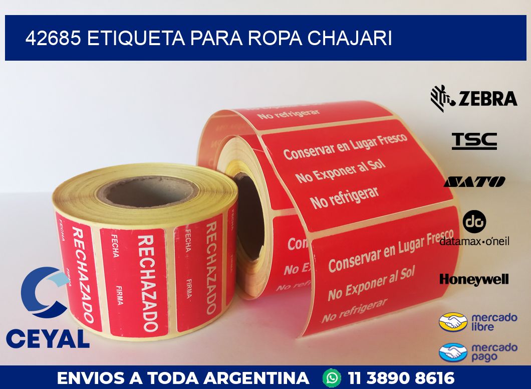 42685 ETIQUETA PARA ROPA CHAJARI