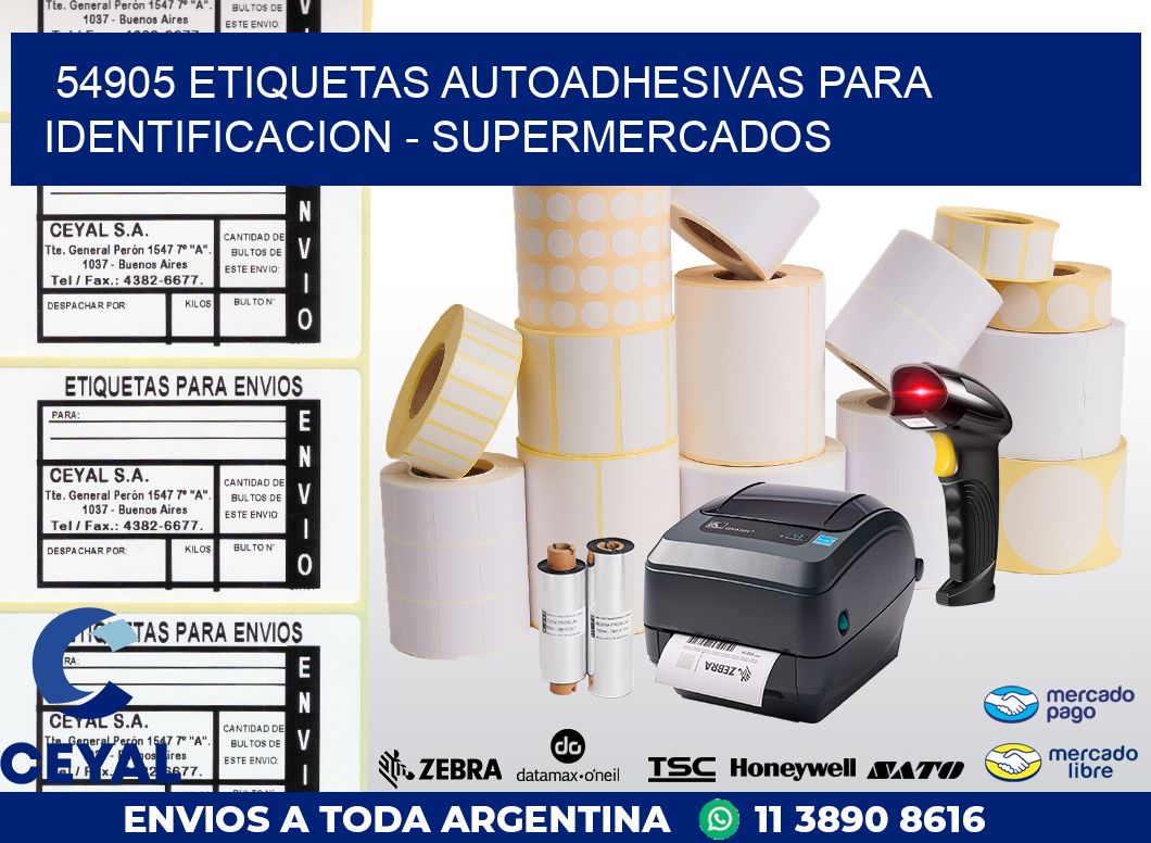 54905 ETIQUETAS AUTOADHESIVAS PARA IDENTIFICACION – SUPERMERCADOS