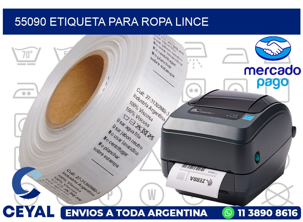 55090 ETIQUETA PARA ROPA LINCE