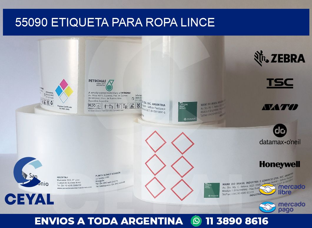 55090 ETIQUETA PARA ROPA LINCE