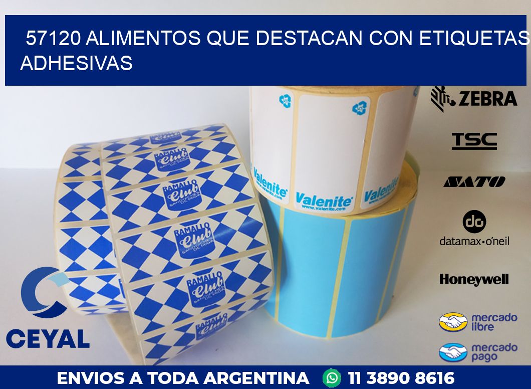 57120 ALIMENTOS QUE DESTACAN CON ETIQUETAS ADHESIVAS