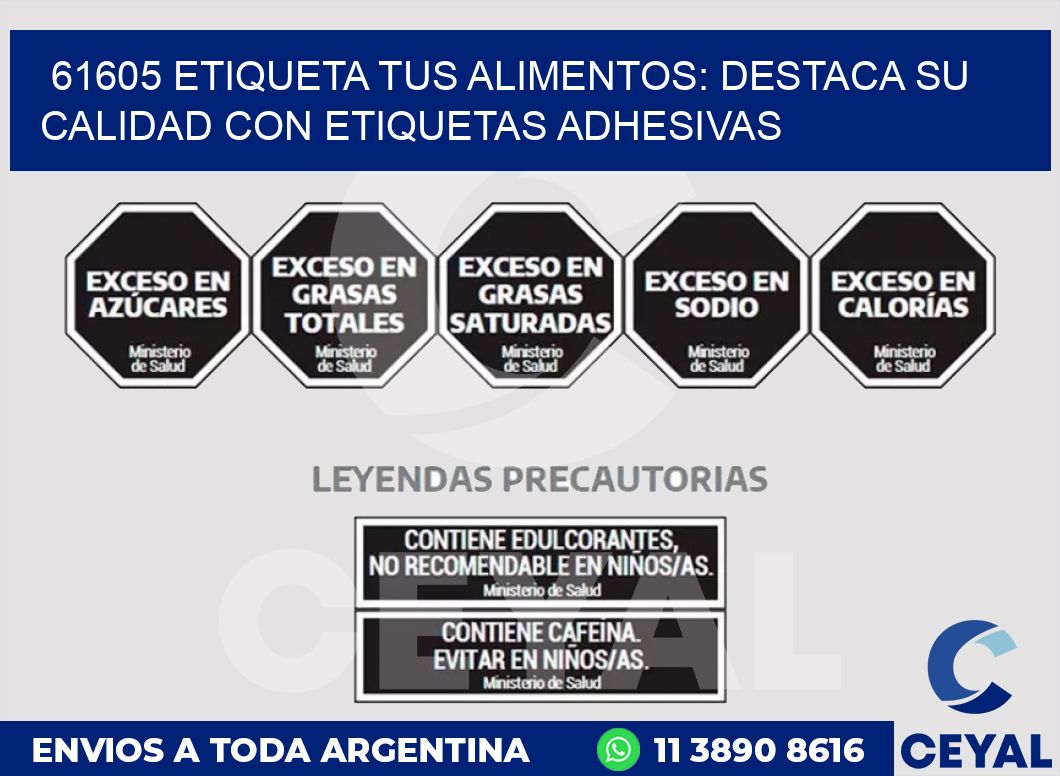 61605 ETIQUETA TUS ALIMENTOS: DESTACA SU CALIDAD CON ETIQUETAS ADHESIVAS