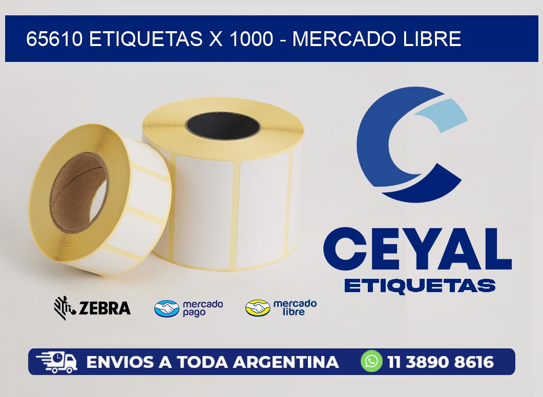 65610 ETIQUETAS X 1000 - MERCADO LIBRE