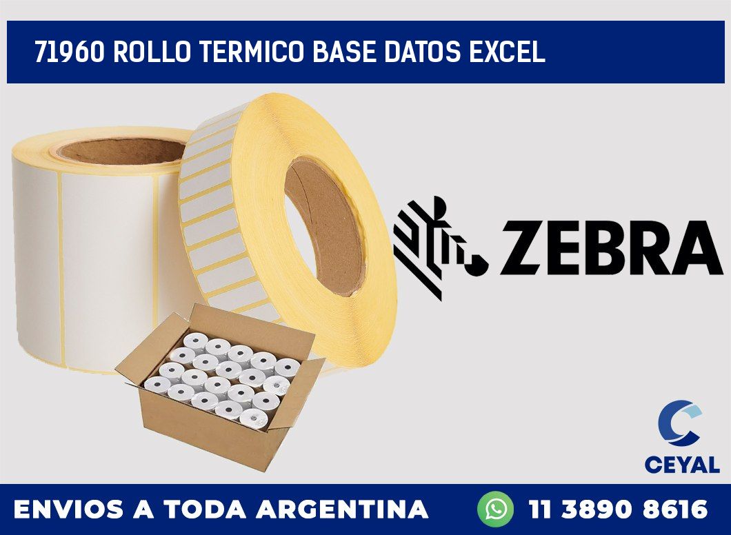 71960 rollo termico base datos excel