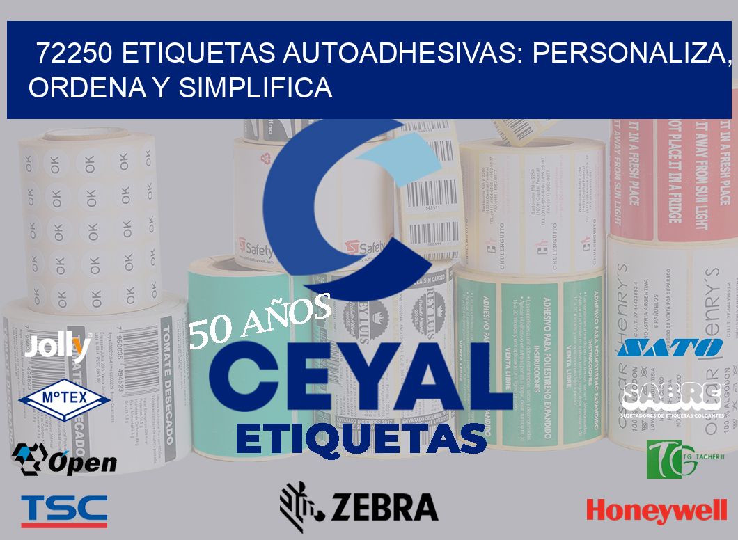 72250 Etiquetas Autoadhesivas: Personaliza, Ordena y Simplifica