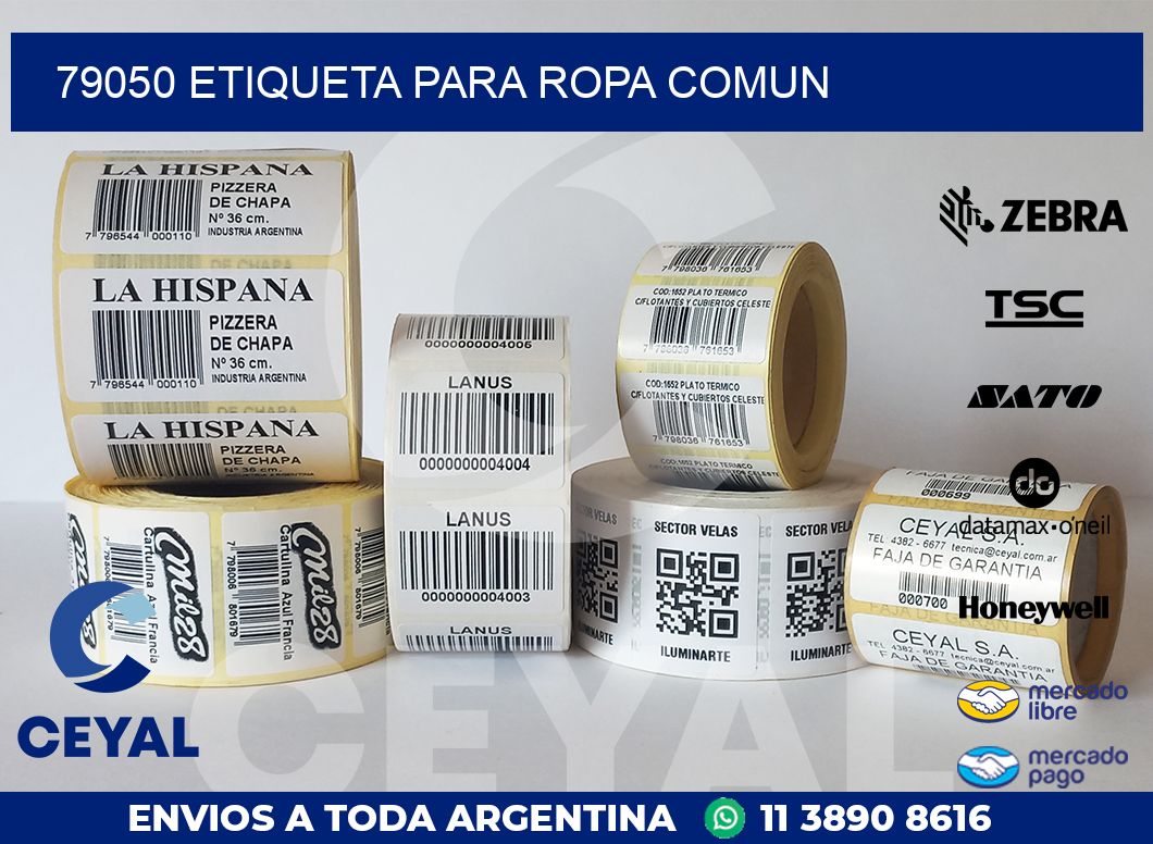 79050 ETIQUETA PARA ROPA COMUN