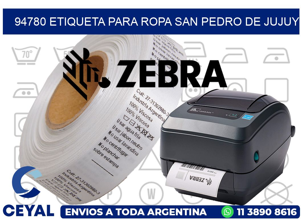 94780 ETIQUETA PARA ROPA SAN PEDRO DE JUJUY