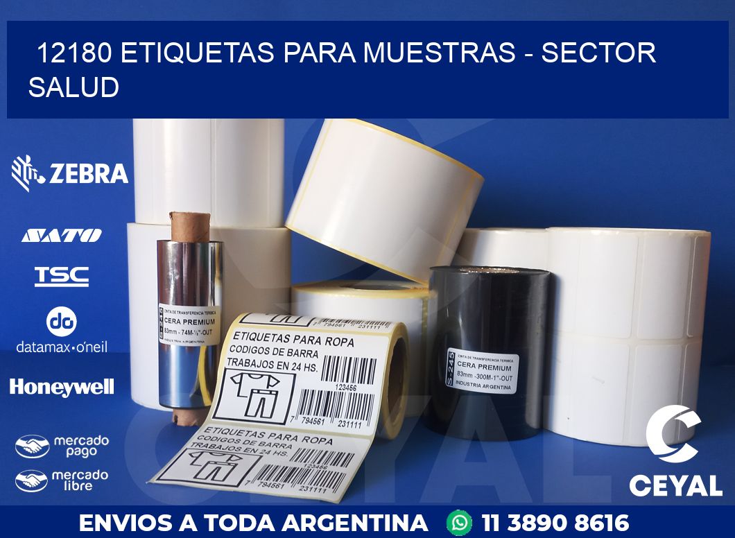 12180 ETIQUETAS PARA MUESTRAS – SECTOR SALUD