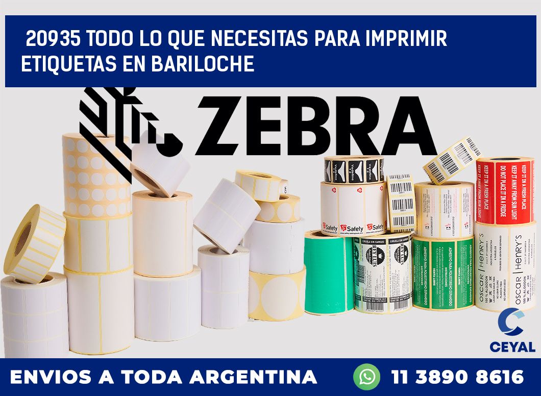 20935 TODO LO QUE NECESITAS PARA IMPRIMIR ETIQUETAS EN BARILOCHE