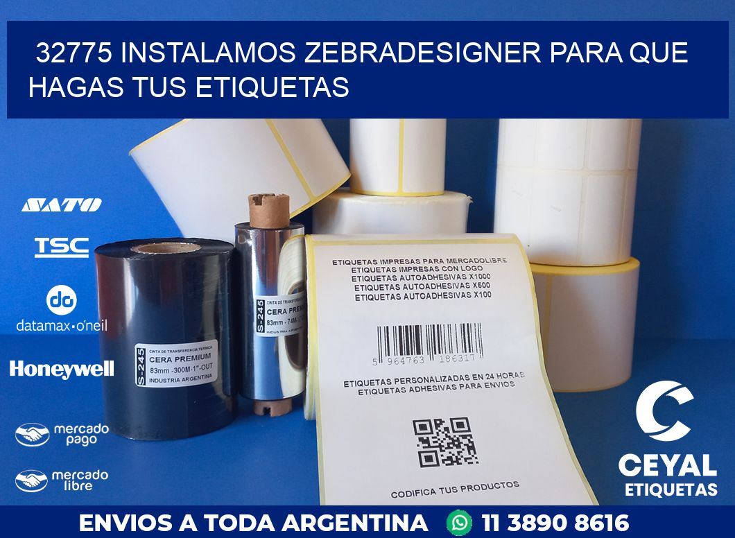 32775 INSTALAMOS ZEBRADESIGNER PARA QUE HAGAS TUS ETIQUETAS