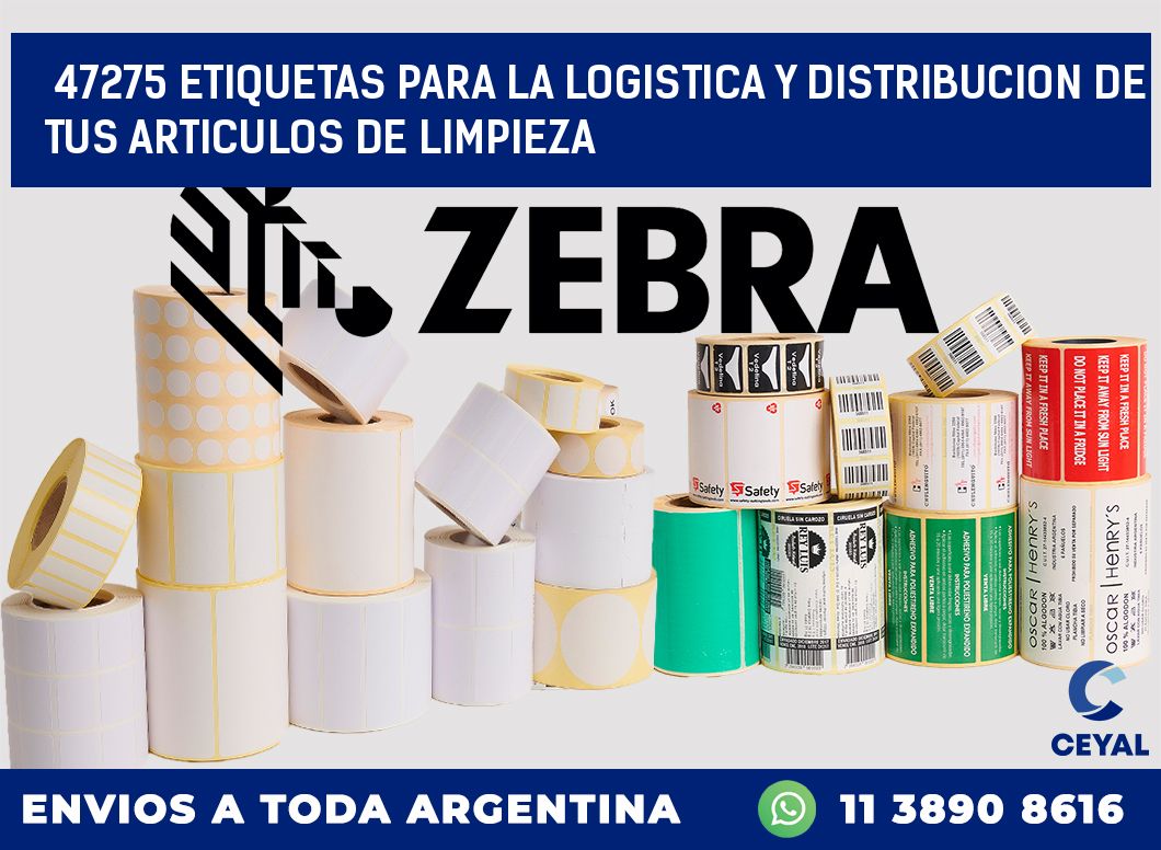 47275 ETIQUETAS PARA LA LOGISTICA Y DISTRIBUCION DE TUS ARTICULOS DE LIMPIEZA