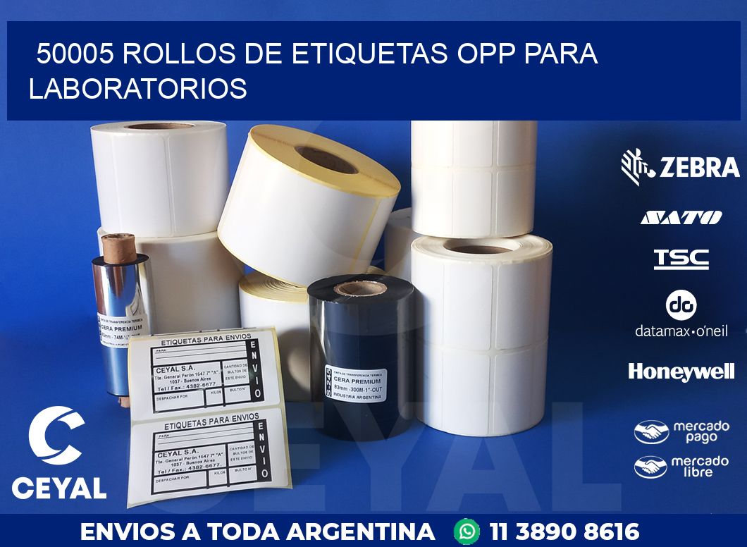 50005 ROLLOS DE ETIQUETAS OPP PARA LABORATORIOS