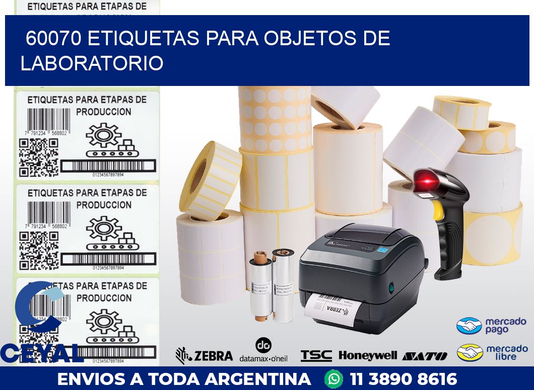 60070 ETIQUETAS PARA OBJETOS DE LABORATORIO