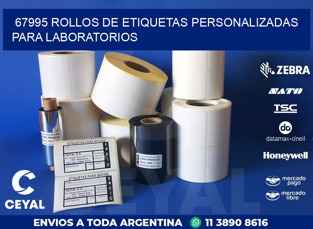 67995 ROLLOS DE ETIQUETAS PERSONALIZADAS PARA LABORATORIOS