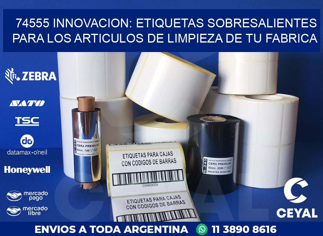 74555 INNOVACION: ETIQUETAS SOBRESALIENTES PARA LOS ARTICULOS DE LIMPIEZA DE TU FABRICA