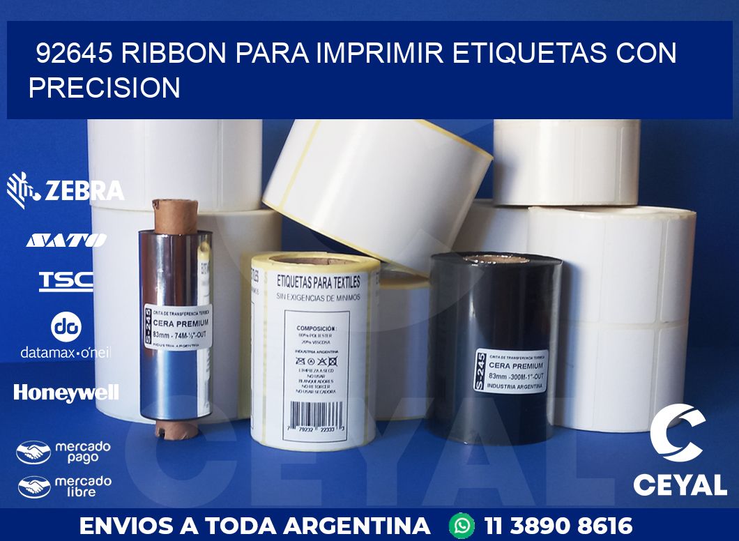 92645 RIBBON PARA IMPRIMIR ETIQUETAS CON PRECISION